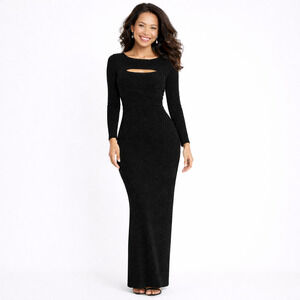 Xscape Formal Evening Gown Womens Size 8 Black Wedding Gala Cocktail Party Dress